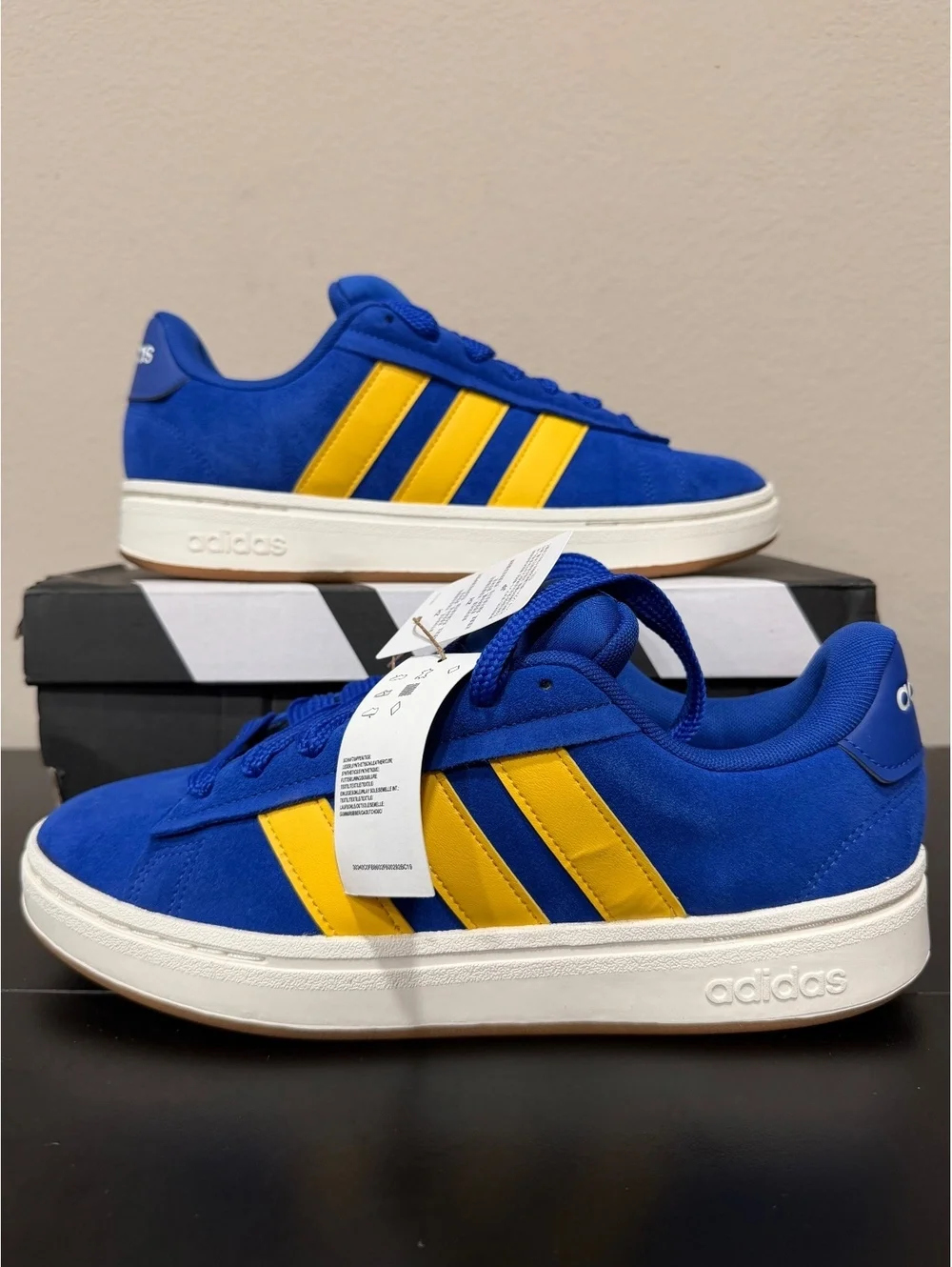 Size 10 - Adidas Grand Court Alpha “Lucid Blue Utility Yellow”